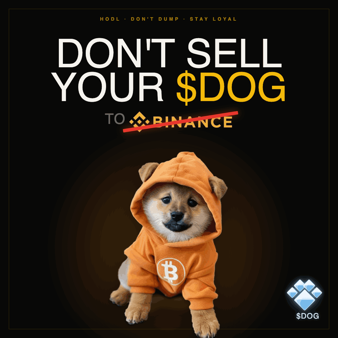 Community art with the phrase Don't sell your DOG to Binance
